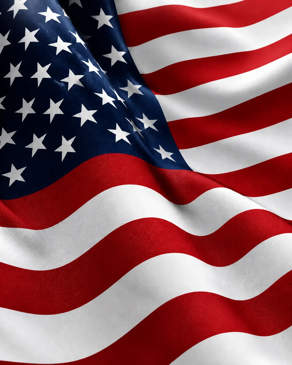 Stylized United States flag in DGOPC blue, white and black